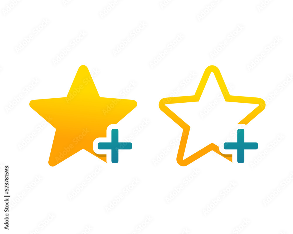 Star plus icon. Add favourite. Illustration vector Star plus icon. Add favourite. Illustration vector