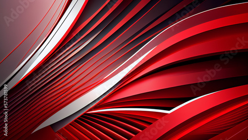 Abstract red background with wavy lines. High quality