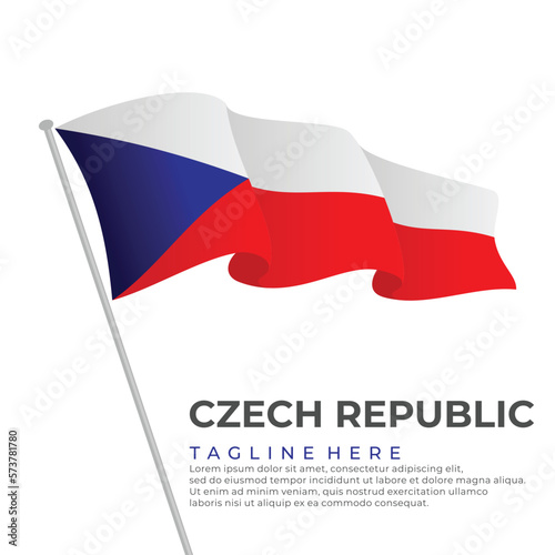 Free Download Template vector Czech Republic flag modern design - GFXLoad