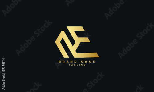 NUFC, NFC, NEC, NLF, NLC, NE, Abstract initial monogram letter alphabet logo design