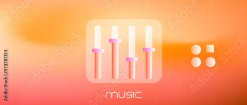 Music volume levller design template