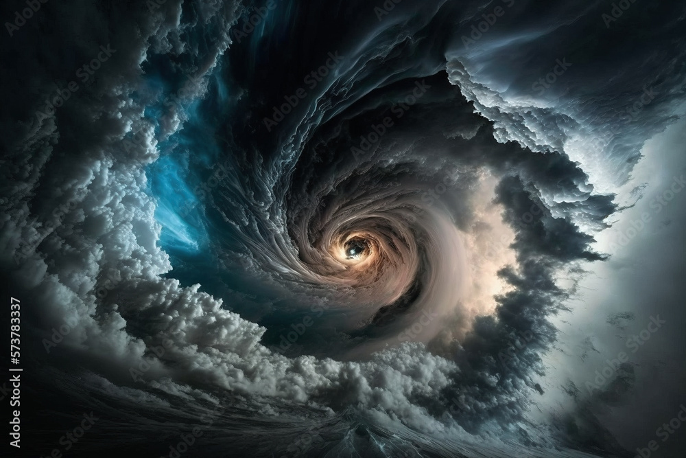 A cloud vortex - Generative AI A cloud vortex - Generative AI