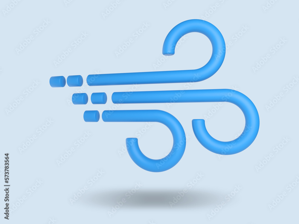 Windy 3D Weather icon. 3D render illustration.
Windy 3D Weather icon. 3D render illustration.