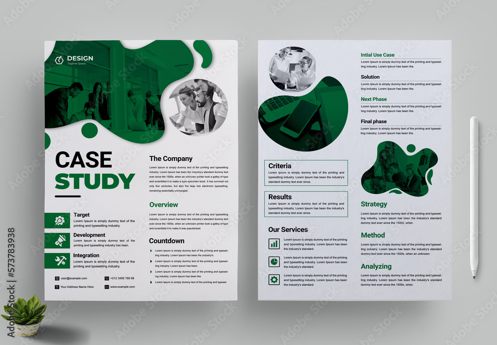 Business Case Study Design Template Stock Template | Adobe Stock