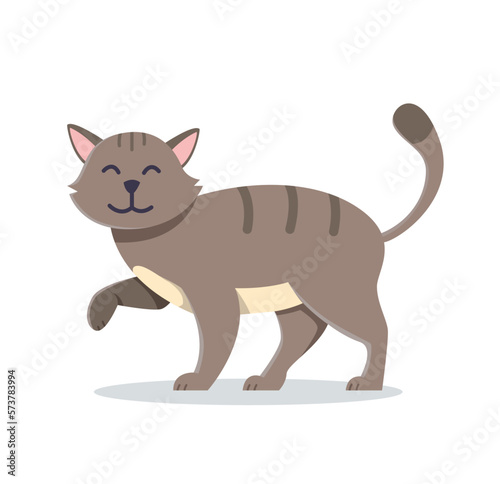cat cartoon character vector illustration