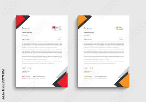 Minimalist letterhead template design