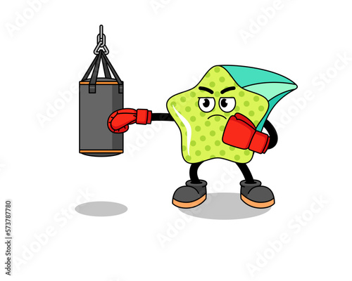 Illustration of shooting star boxer