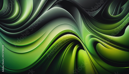 Green and Black gradients abstract wallpaper Generative AI