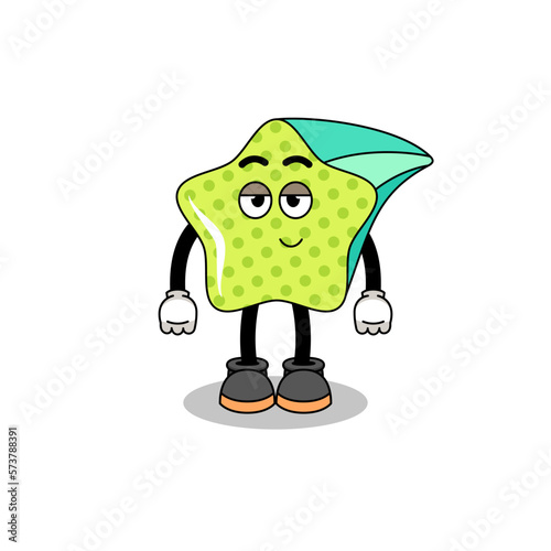shooting star cartoon couple with shy pose