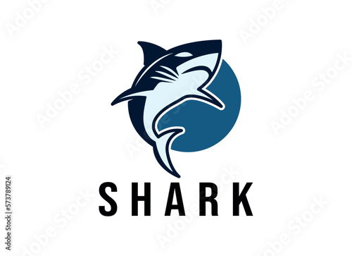 fish shark esport gaming mascot logo template