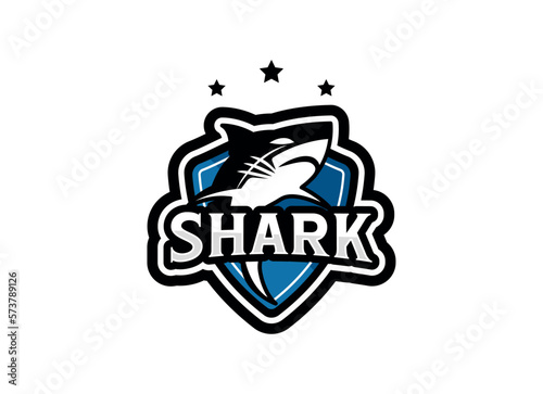 fish shark esport gaming mascot logo template