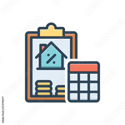 Color illustration icon for interest