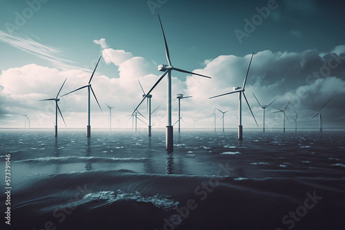 Wind farm generative art