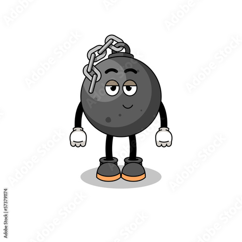 wrecking ball cartoon couple with shy pose