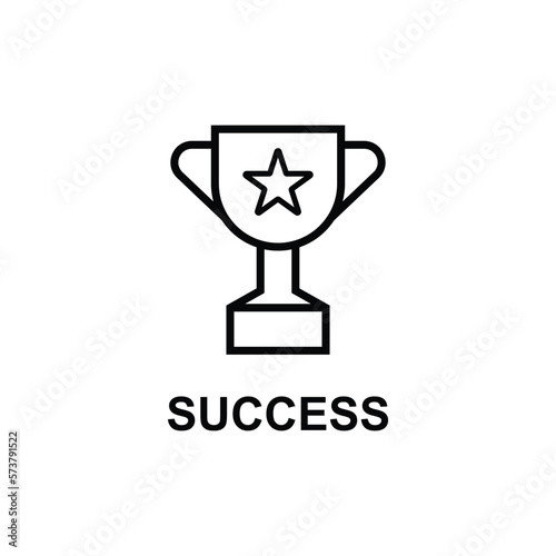 success, award, trophy cup icon vector