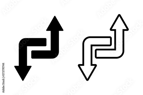 Change arrows vector icons set. Change vector icon