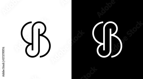 Letter b logo fashion vector monogram initial illustration icon style Design template