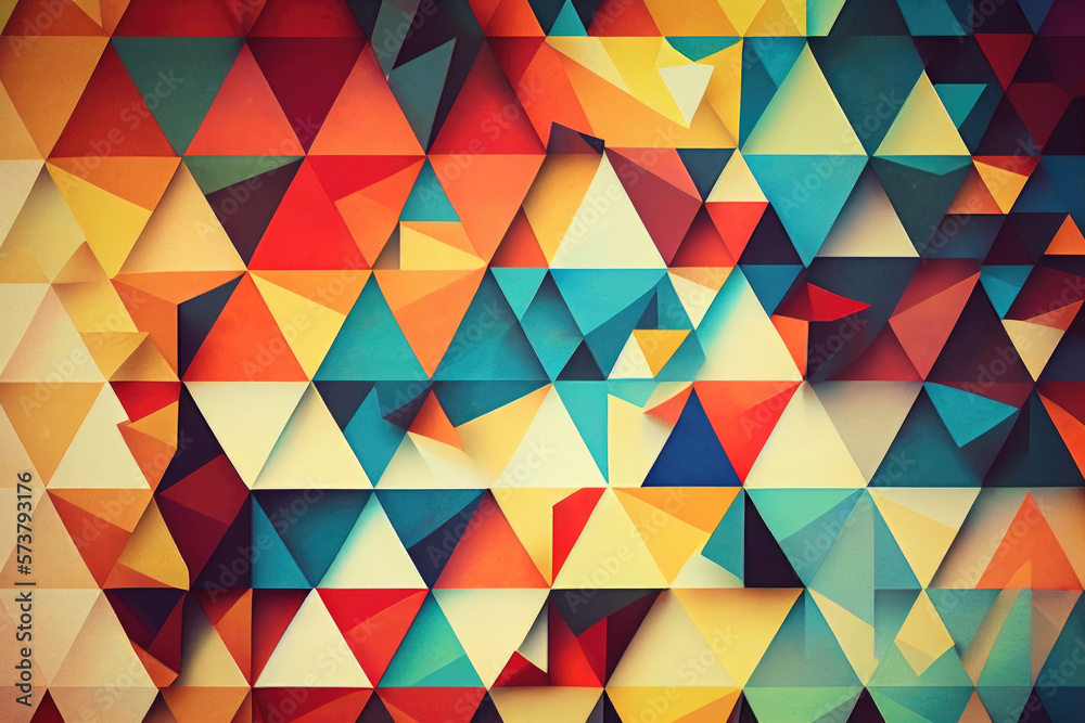 Abstract colorful mosaic background. Generative AI Abstract colorful mosaic background. Generative AI
