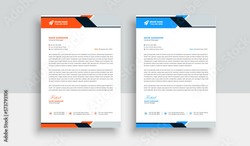 Abstract Letterhead Design Modern Business Letterhead Design Template