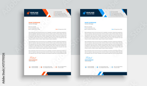 Abstract Letterhead Design Modern Business Letterhead Design Template