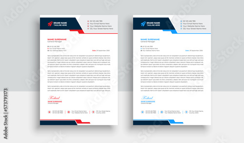 Abstract Letterhead Design Modern Business Letterhead Design Template