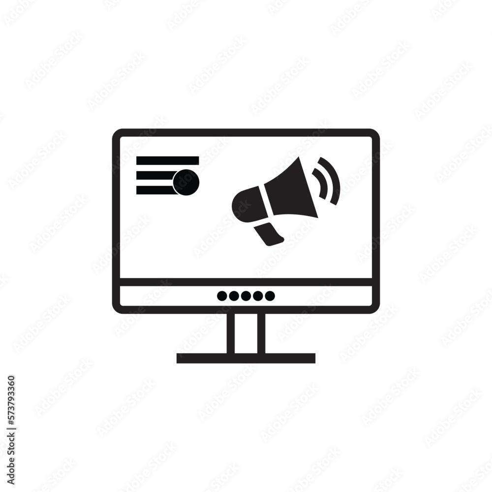Fototapeta premium Computer monitor vector illustration royalty 2023, computer icon, graph icon, monitor icon