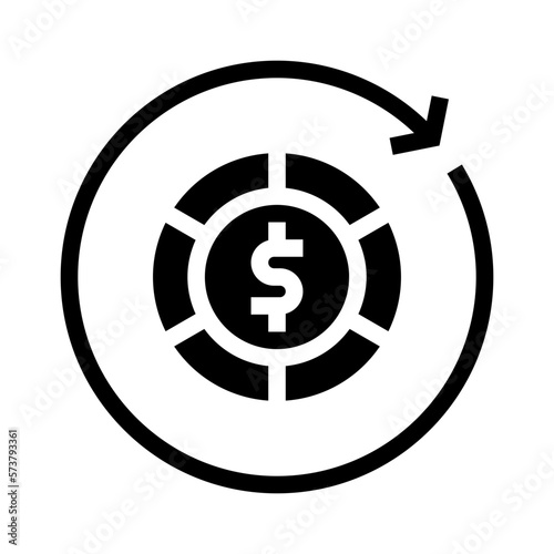 return on investment glyph icon