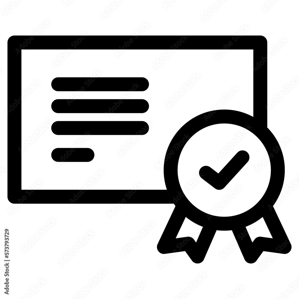 certificate icon or logo isolated sign symbol vector illustration - high quality black style vector icons

