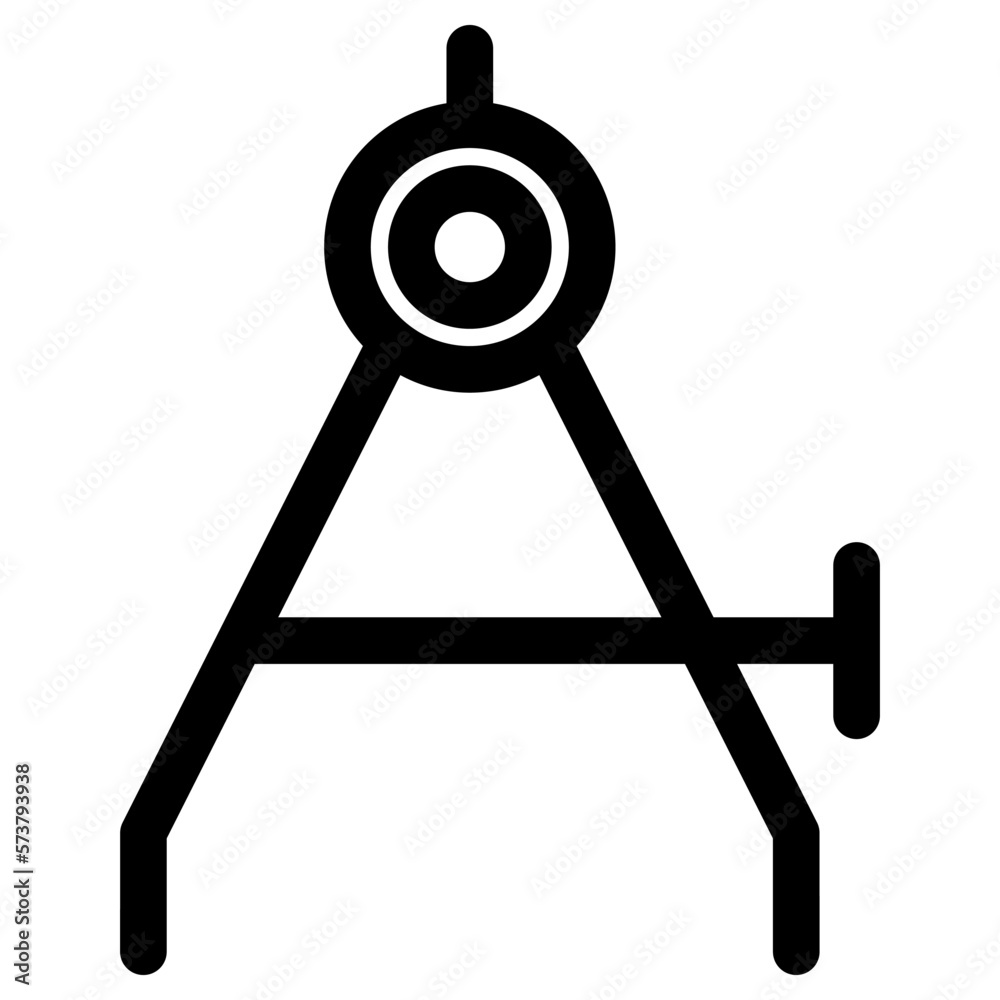 drawing compass icon or logo isolated sign symbol vector illustration - high quality black style vector icons
