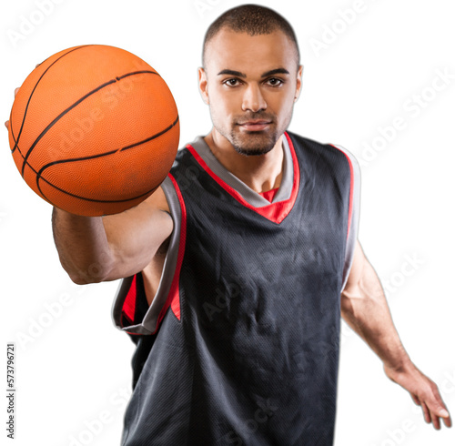 Basketball Player Giving a Ball - Isolated photo