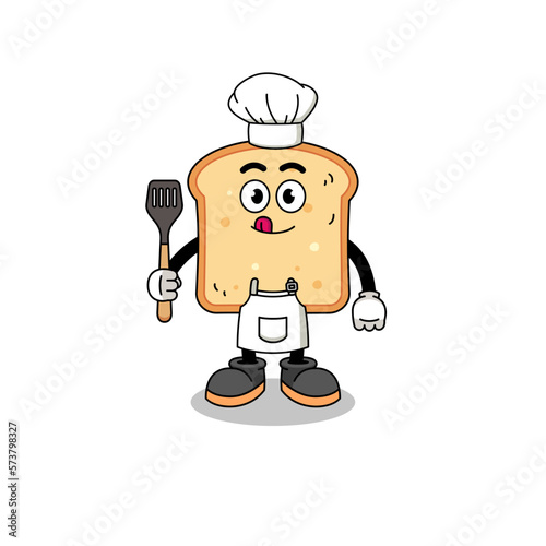 Mascot Illustration of bread chef