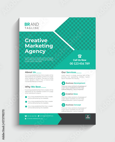 Modern digital marketing agency flyer template