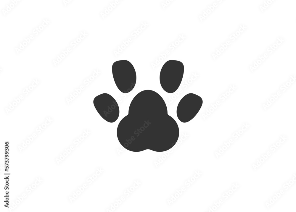 Paw of an animal, canine footprints. Traces of dog paws, dog paws. Trace of the cat, imprint of a tiger's track or lion. Paw of an animal, canine footprints. Traces of dog paws, dog paws. Trace of the cat, imprint of a tiger's track or lion.