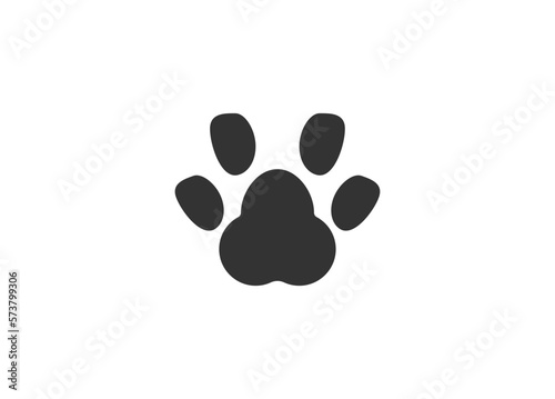 Paw of an animal, canine footprints. Traces of dog paws, dog paws. Trace of the cat, imprint of a tiger's track or lion.