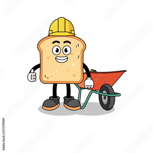 bread cartoon as a contractor