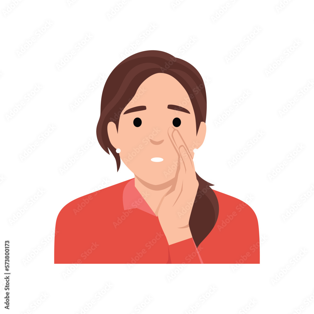 Young woman gossip. The concept of spreading rumors. Flat vector illustration isolated on white background Young woman gossip. The concept of spreading rumors. Flat vector illustration isolated on white background