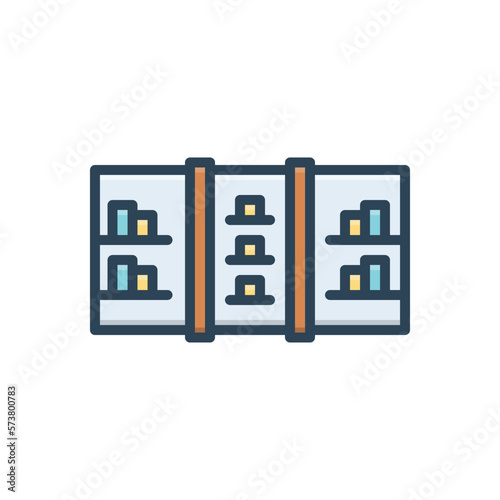 Color illustration icon for partition