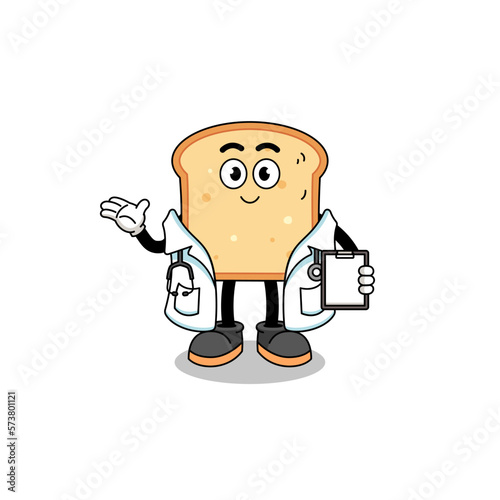 Cartoon mascot of bread doctor