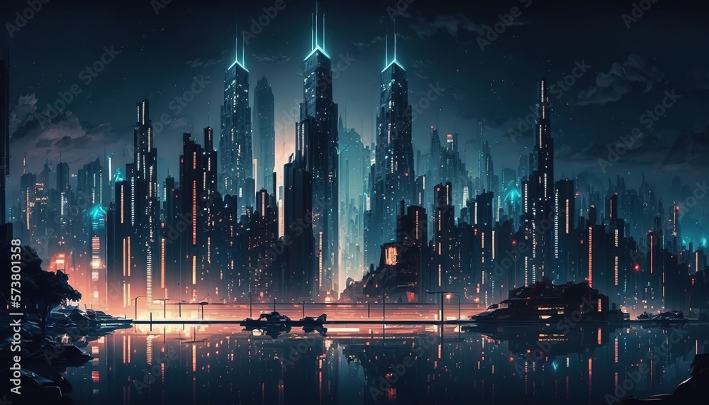 night city skyline night city skyline