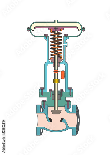 Globe valve and actuator