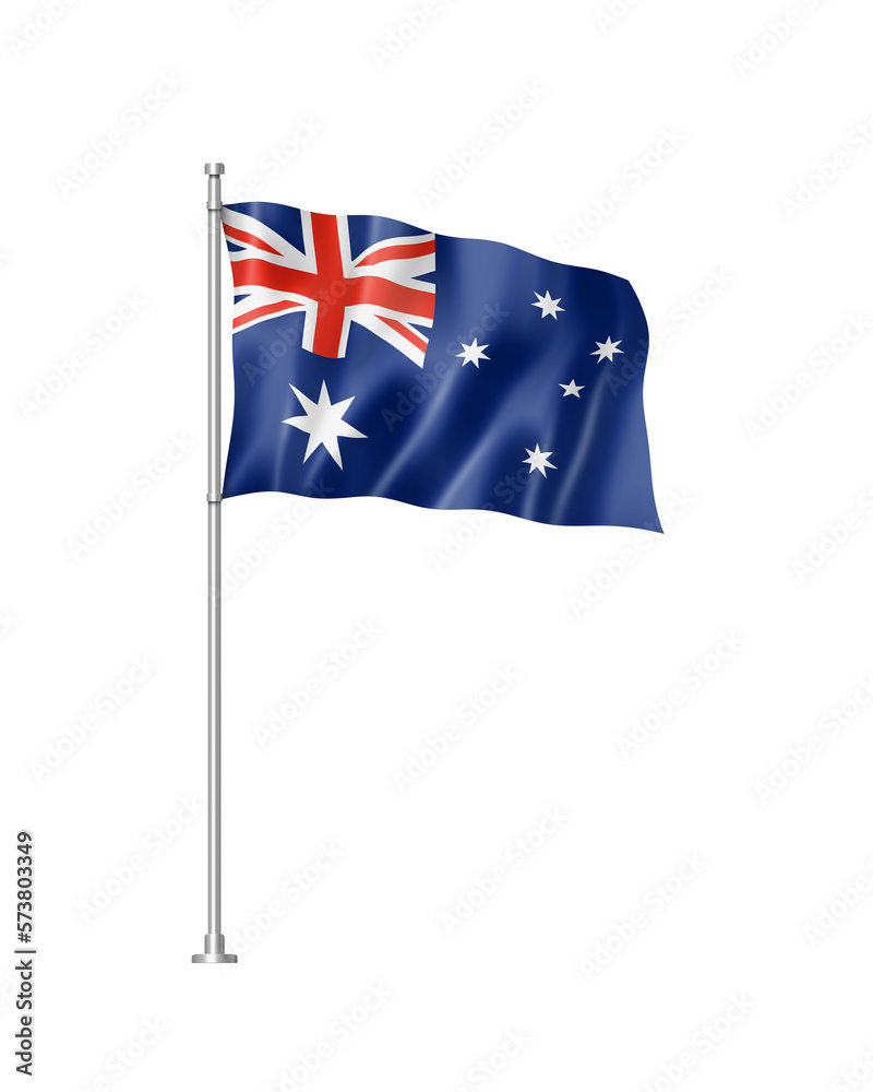Australian flag isolated on white
