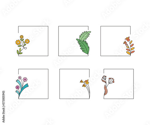 decorative floral frames set illustration