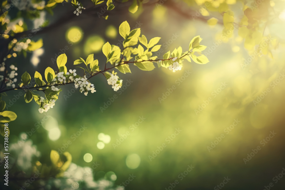 Spring nature with blurred background