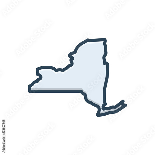 Color illustration icon for nyc