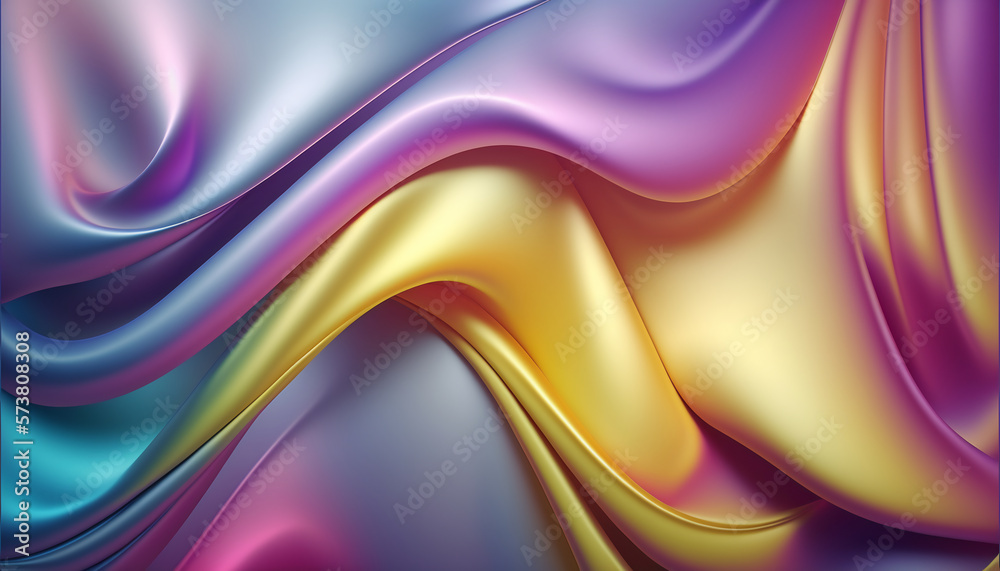 Soft pastel colors and a glossy satin texture give this abstract background a calming feel, perfect for creating a peaceful atmosphere in any design. Generative AI Soft pastel colors and a glossy satin texture give this abstract background a calming feel, perfect for creating a peaceful atmosphere in any design. Generative AI
