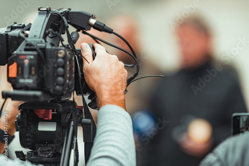 TV Camera at a Press Conference