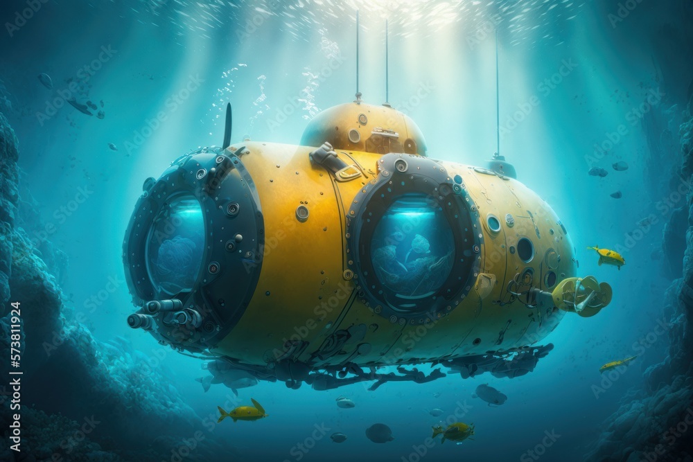 Autonomous underwater vehicles exploring the depths of the ocean