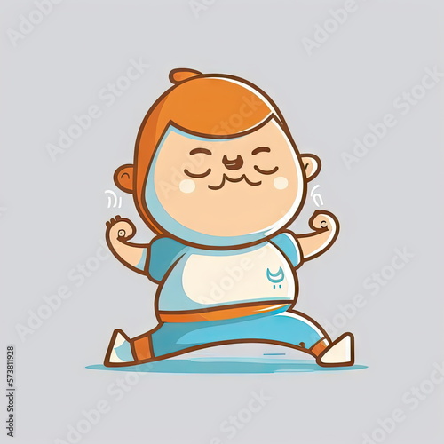 cartoon of spoCartoon character of Yoga, exercise, white background, vector illustration, Made by AI, Artificial intelligencert girl with yoga, white background, vector illustration