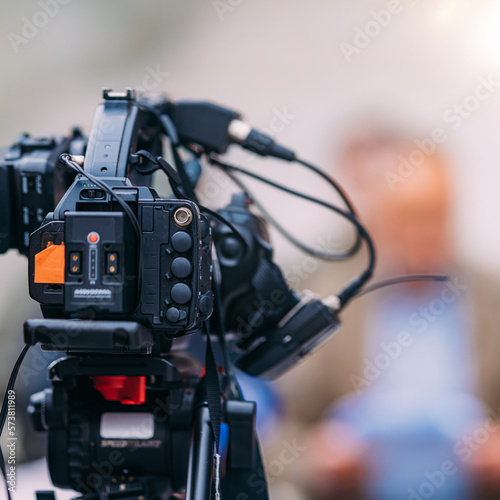 TV Camera at a Local Media Conference