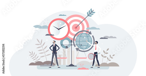 Corporate social responsibility or fair business CSR tiny person concept, transparent background. Sustainable and honest company development strategy with respect for ecology.